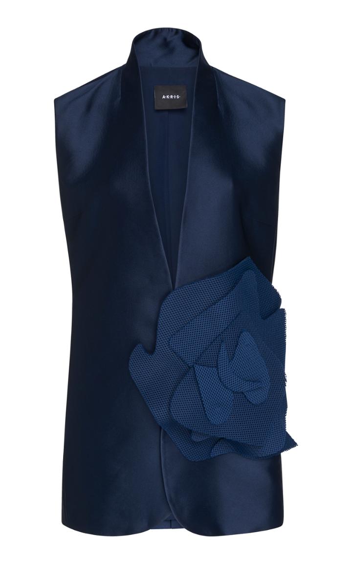 Akris 3d Flower Embellishment Vest