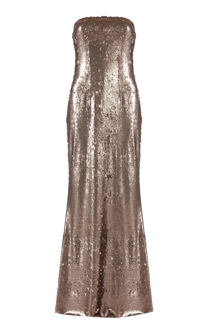 Safiyaa Linneara Strapless Sequin Dress