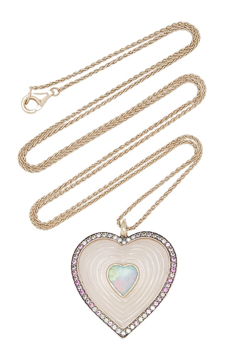 Moda Operandi Noor Fares Anahata Gemstone Chain Pendant Necklace