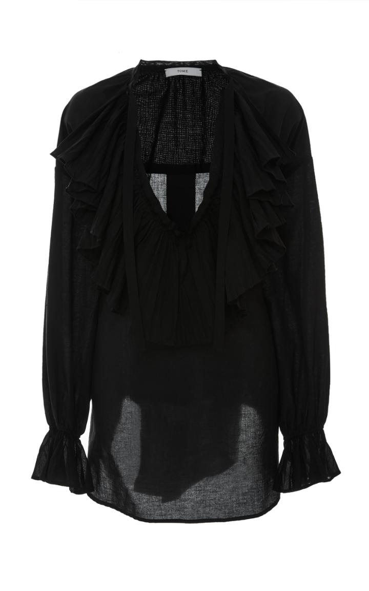 Tome Peasant Ruffle Top