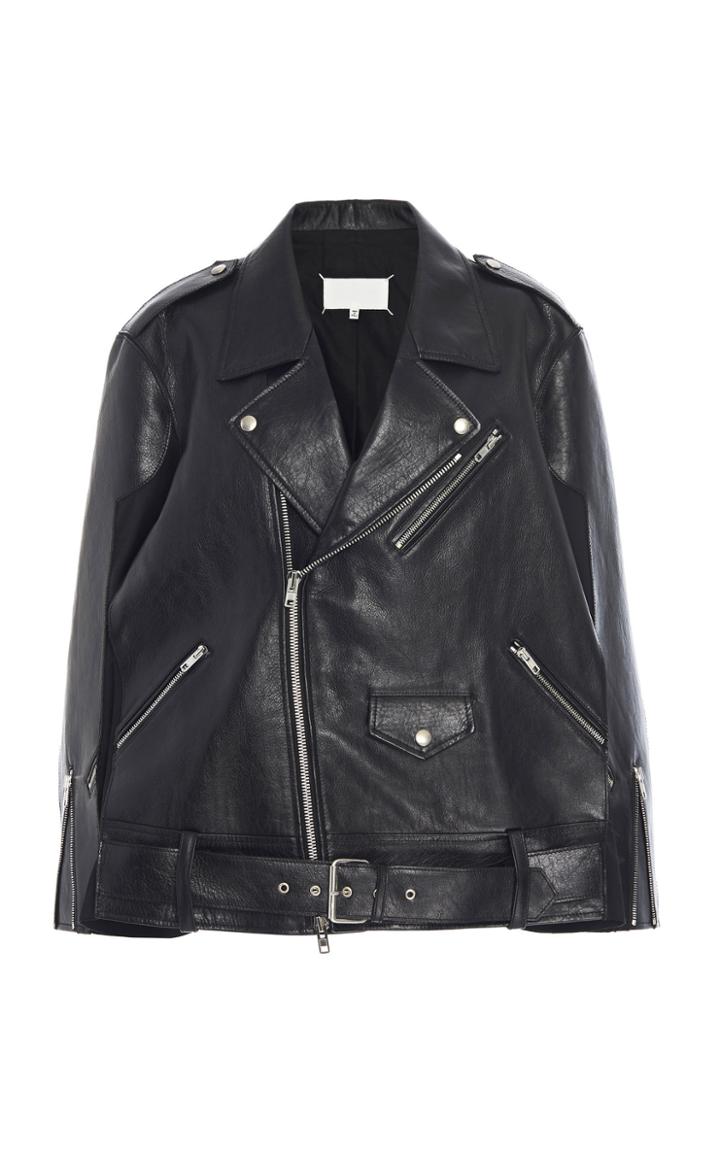 Moda Operandi Maison Margiela Oversized Leather Cape Jacket Size: 36