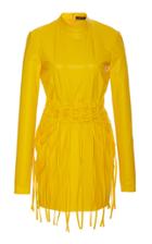 Sally Lapointe Coated Drawstring Mini Dress