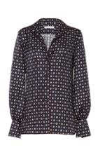 Jonathan Simkhai Floral-print Satin Button-front Top