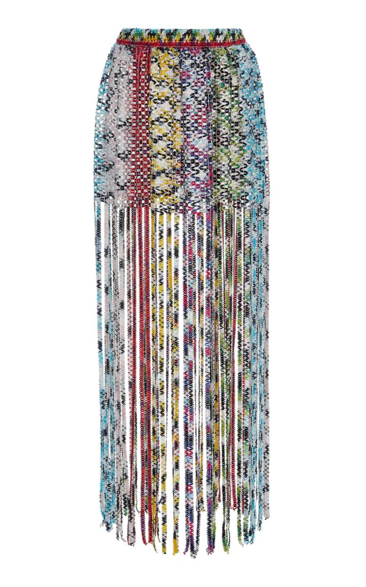 Missoni Mare Fringed Woven Mini Skirt