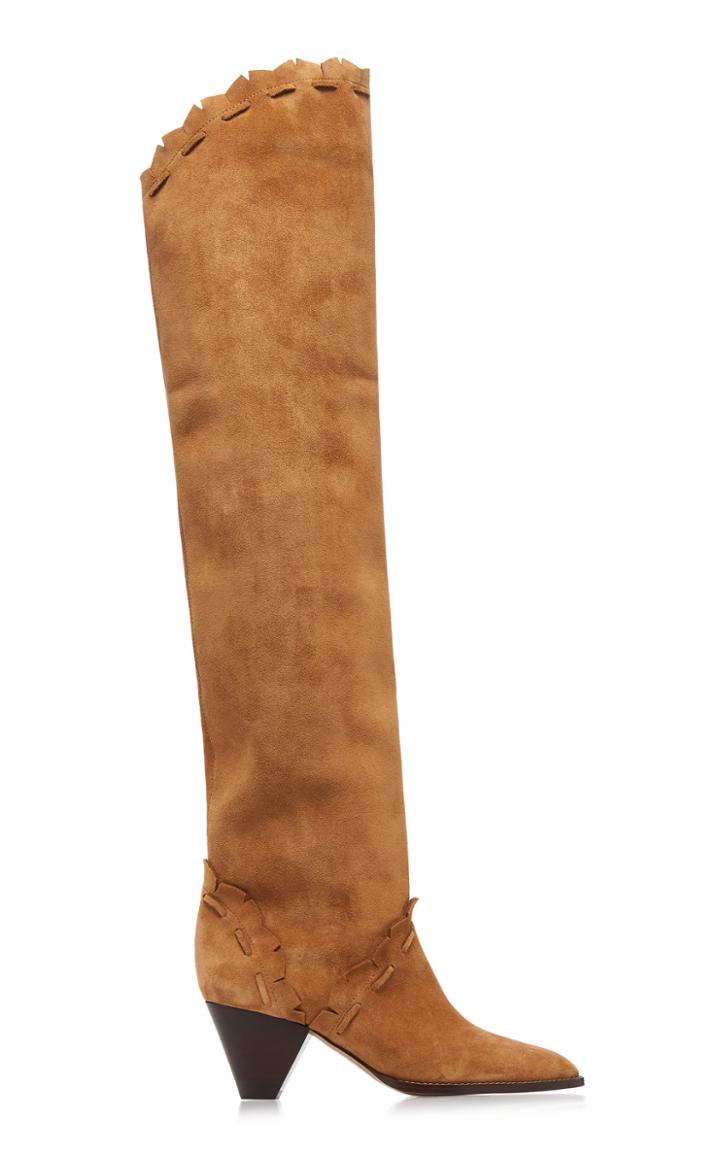 Moda Operandi Isabel Marant Luiz Thigh High Suede Boots Size: 36