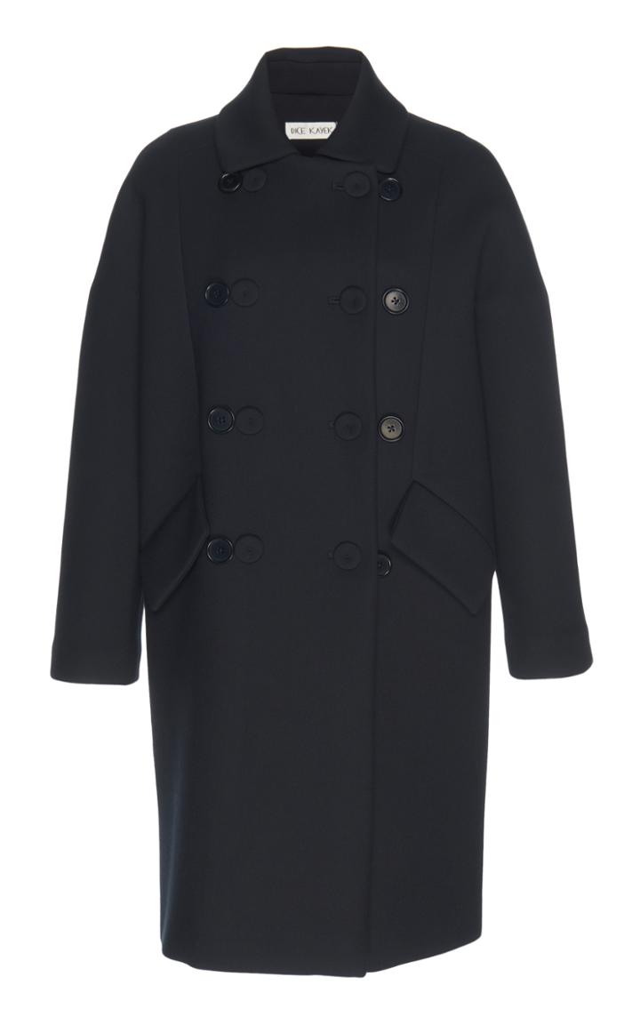 Dice Kayek Straight Navy Coat