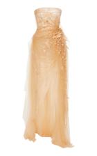 Moda Operandi Oscar De La Renta Draped Embroidered Tulle Gown Size: 0