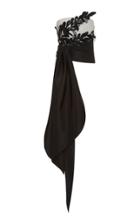 Oscar De La Renta Sequin Embroidered Strapless Top