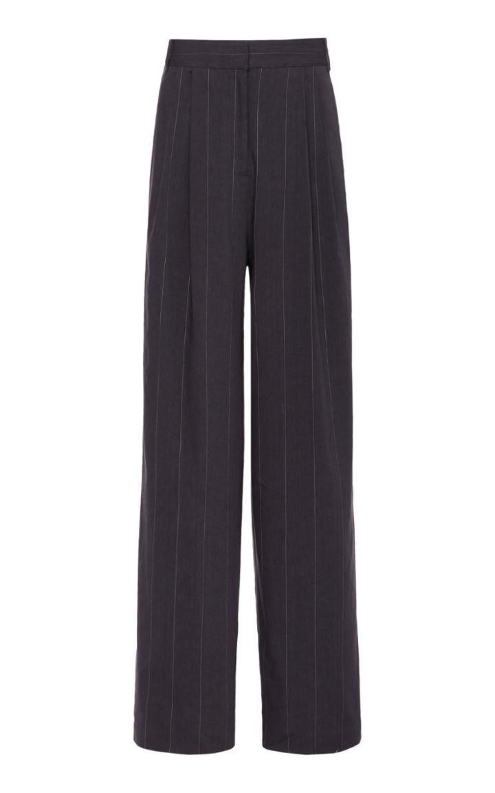 Moda Operandi Tibi Isselin Stripe Stella Linen Pleated Pant Size: 00