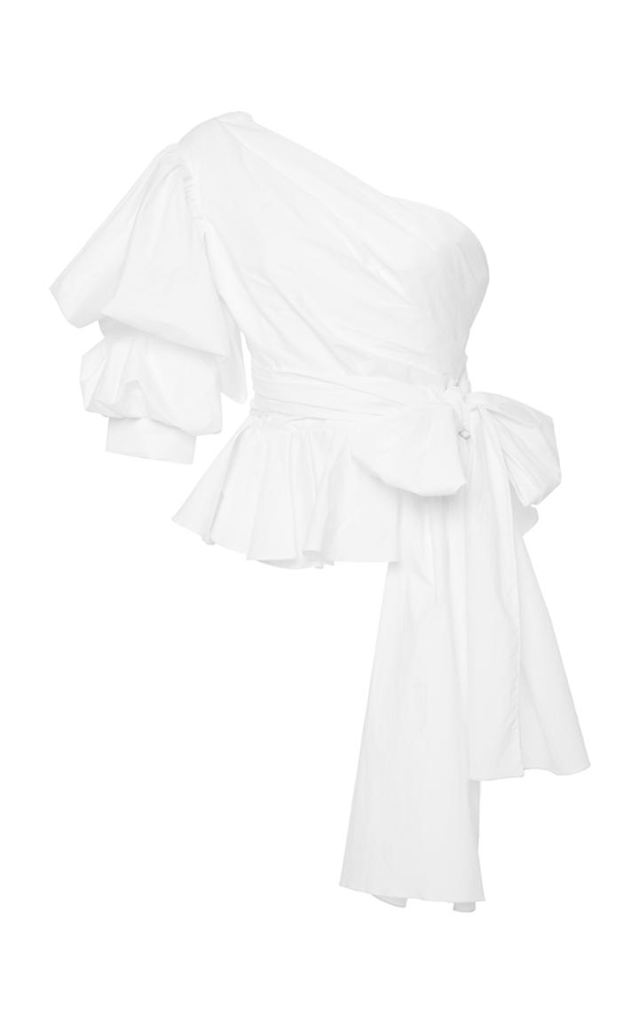 Johanna Ortiz M'o Exclusive Ivory Coast Stretch Cotton Poplin Top