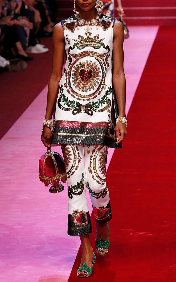 Dolce & Gabbana Embellished Cropped Trousers