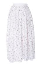 Adam Lippes Poplin Gathered Midi Skirt