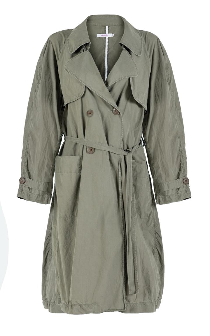 Moda Operandi Nevenka Big Rain Coming Cotton Double-breasted Trench Coat