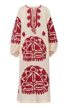 Vita Kin Shalimar Embroidered Linen Midi Dress
