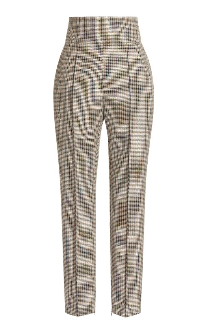 Moda Operandi Alexandre Vauthier Plaid Wool Tailored Pants