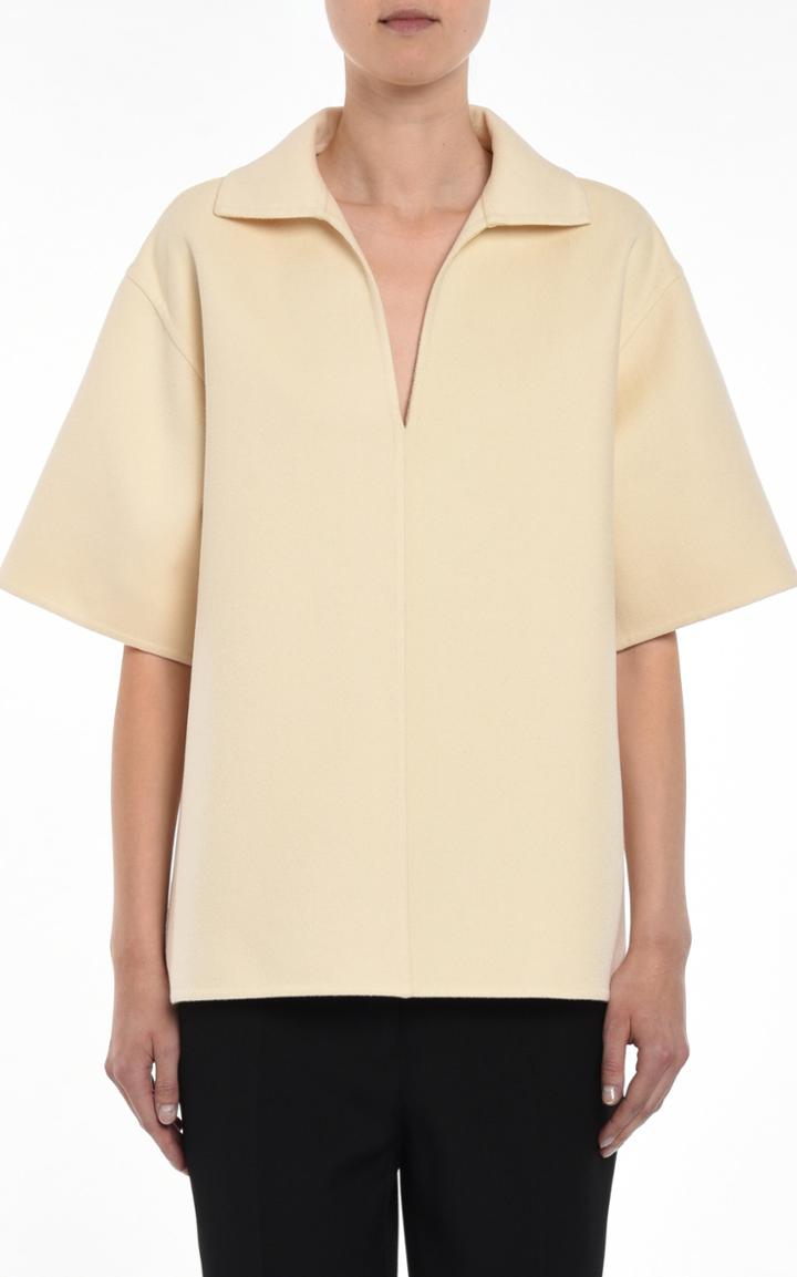Moda Operandi Jil Sander Cashmere V-neck Short Sleeve T-shirt