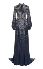 Moda Operandi Oscar De La Renta Embellished Sequin Silk Gown