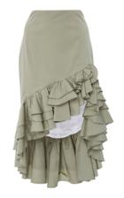 Caroline Constas Pencil Ruffle Skirt