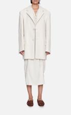 Moda Operandi Mark Kenly Domino Tan Jack Oversized Cotton Single-breasted Blazer