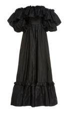 Loveshackfancy Tara Ruffled Off-the-shoulder Taffeta Gown