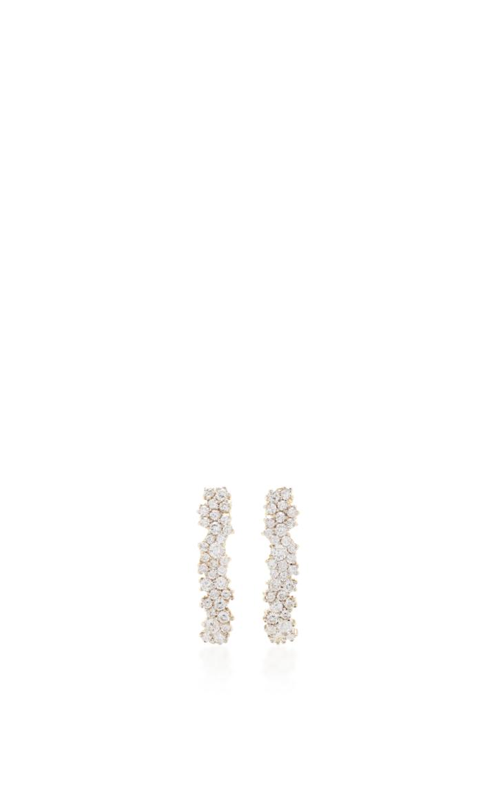 Ana Khouri 18k White Gold Diamond Gioconda Earrings