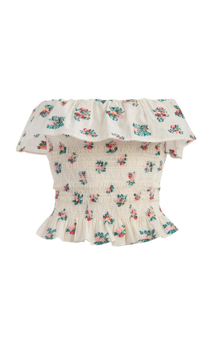Moda Operandi Markarian Alyvia Smocked Ruffle Top