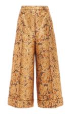 Moda Operandi Andrew Gn Floral Brocade Cropped Wide-leg Trousers