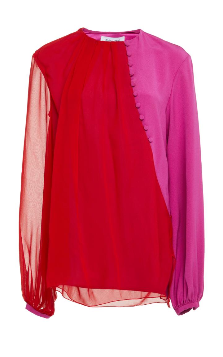 Prabal Gurung Egan Drape Front Blouse