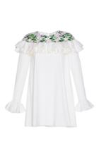 Giuseppe Di Morabito Ruffled Lace Yoke Mini Dress