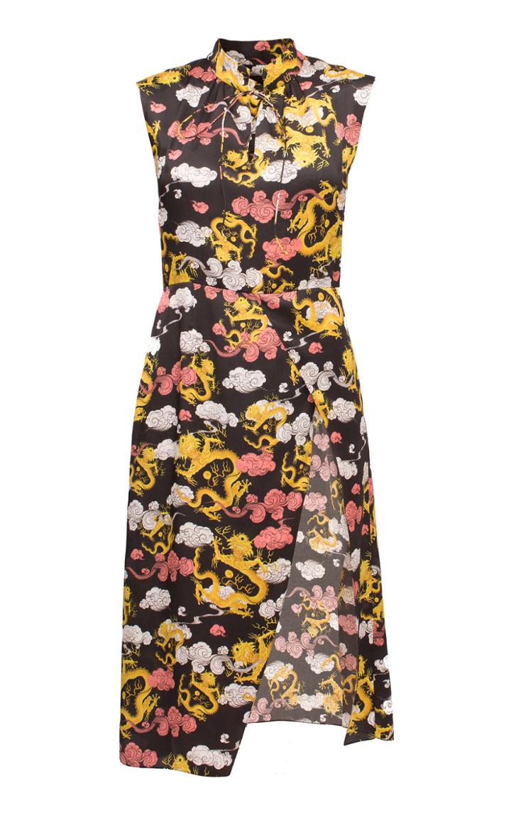 Moda Operandi Lake Studio Asymmetrical Printed Top Size: 38