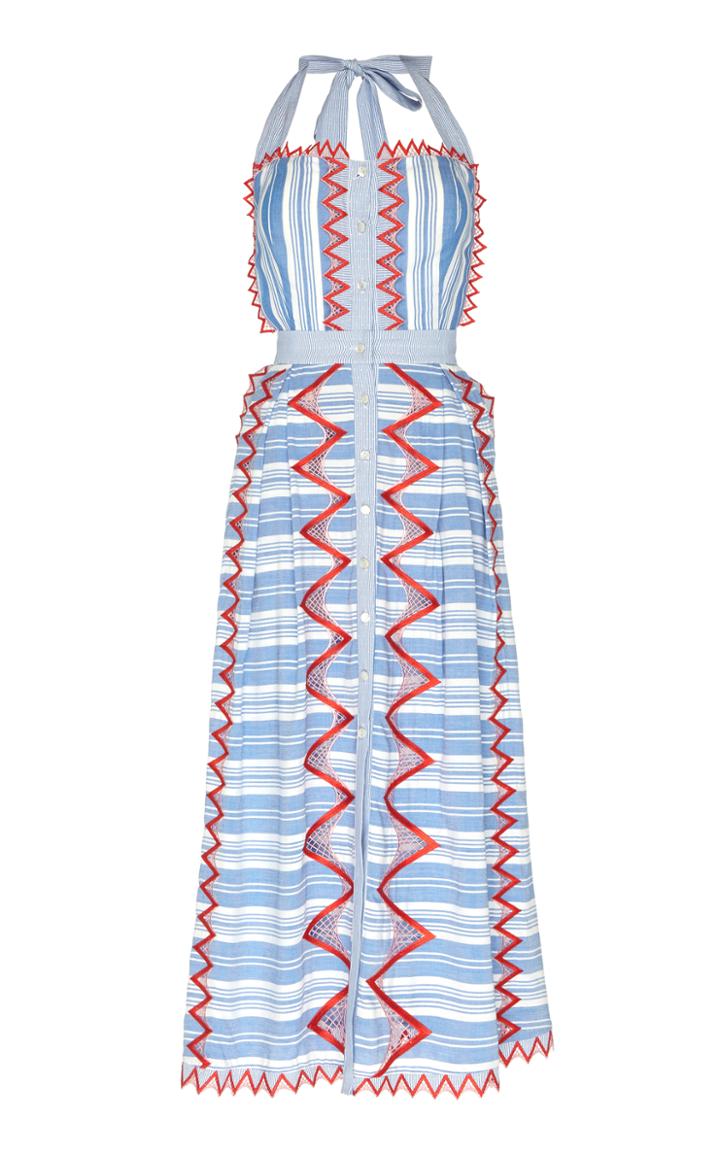 Temperley London Trelliage Striped Dress