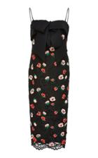 Lela Rose Bow Front Lace Fitted Sheath