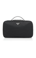 Prada Leather-trimmed Shell Cosmetics Case