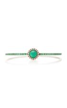 Nam Cho 18k White Gold Emerald Green Onyx And Diamond Bracelet