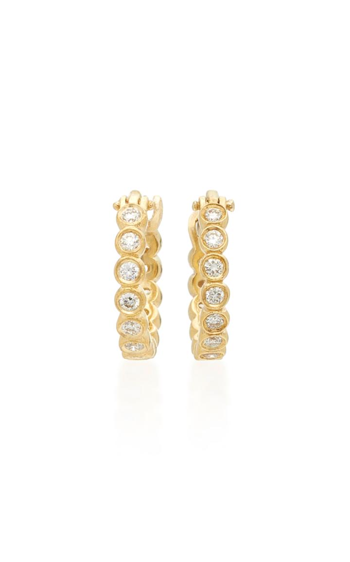 Octavia Elizabeth Chloe 18k Gold Diamond Hoop Earrings