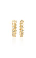 Octavia Elizabeth Chloe 18k Gold Diamond Hoop Earrings