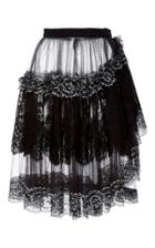 Rodarte Metallic Lace And Tulle Skirt