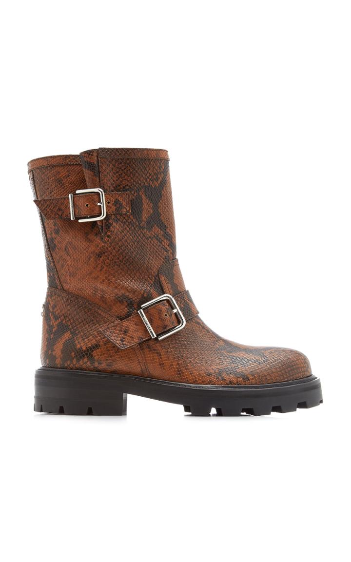 Jimmy Choo Youth Ii Snake-effect Leather Boots