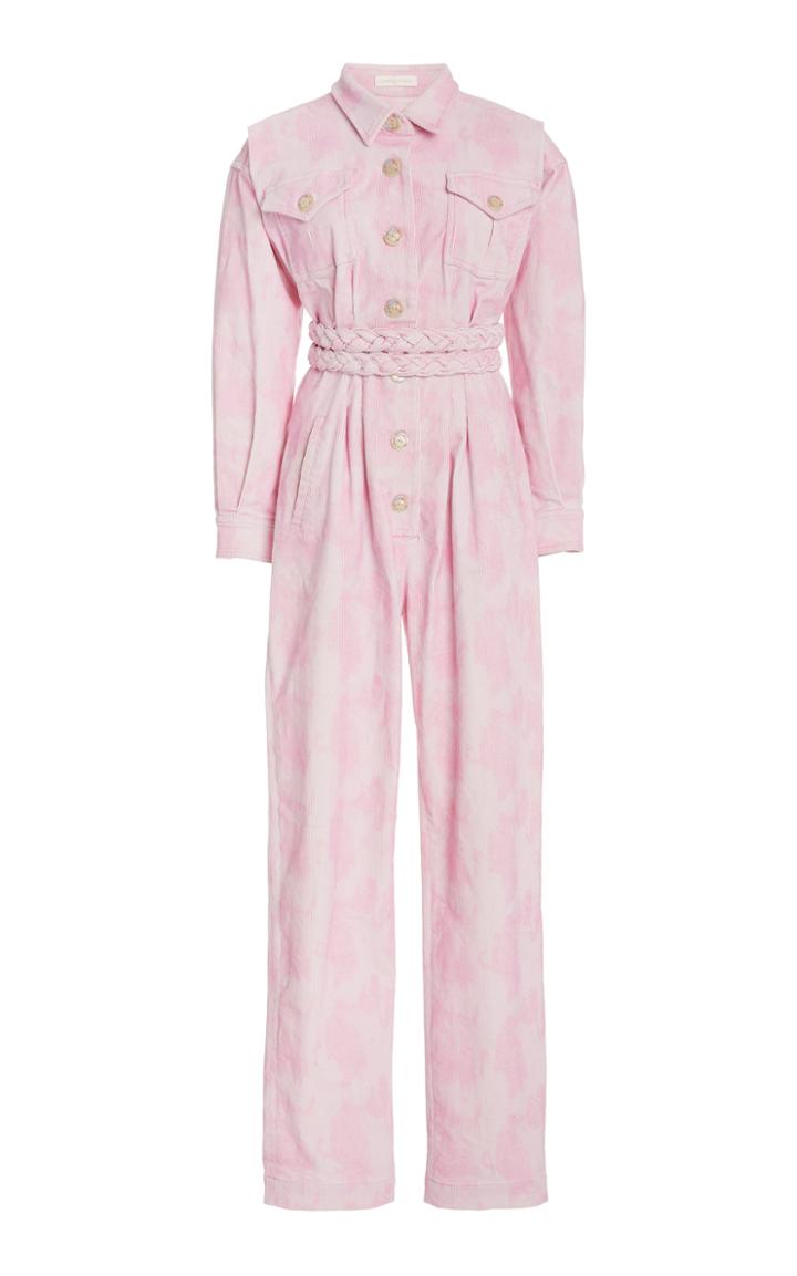 Loveshackfancy Morellia Belted Cotton Jumpsuit