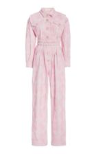 Loveshackfancy Morellia Belted Cotton Jumpsuit