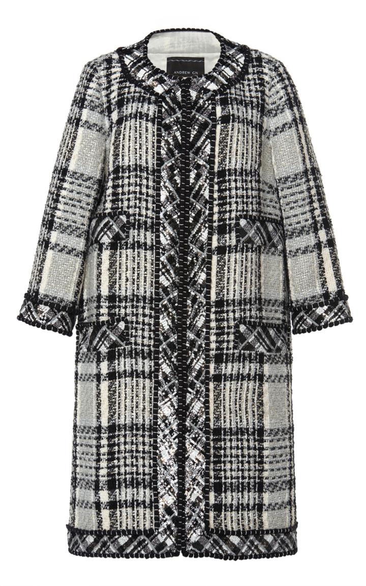 Andrew Gn Tweed Long Jacket