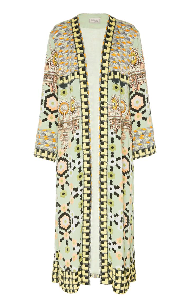 Moda Operandi Temperley London Vivean Printed Georgette Duster Size: 8