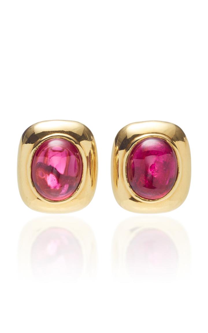 Giovane 18k Gold And Rubellite Earrings