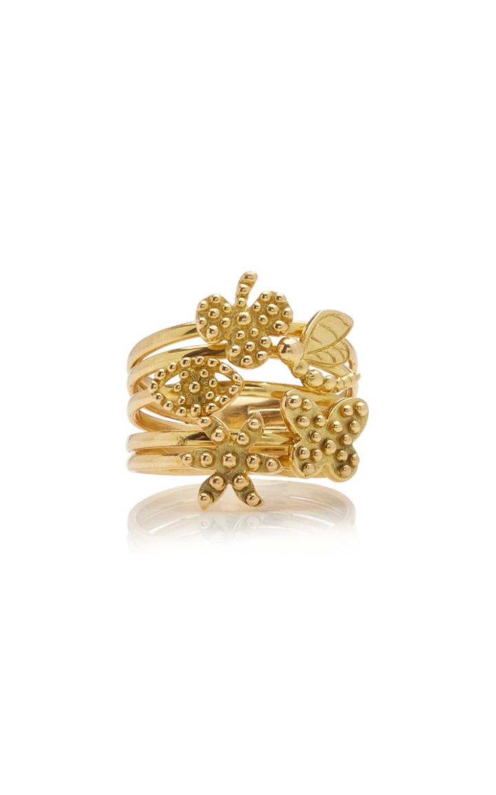 Moda Operandi Gaya 18k Yellow Gold Five Symbols Of Life Ring