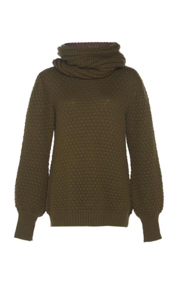 Johanna Ortiz Wool-blend Embera Coco De Mer Cowl Neck Sweater