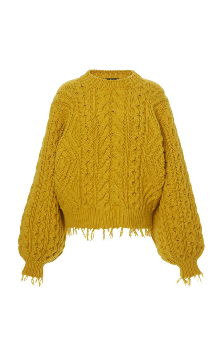 Moda Operandi Alanui Oversized Fisherman-knit Wool-cashmere Sweater