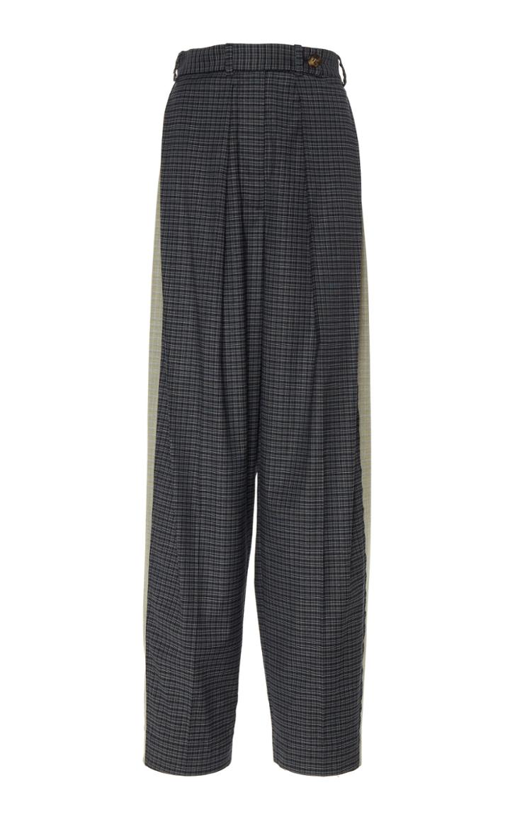 Cdric Charlier Straight-leg Side-panel Wool-blend Pants