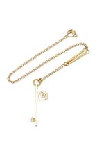 Wasson Key Pendant 14k Gold Sapphire Necklace