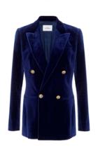 Maison Di Prima Manuela Double Breasted Velvet Blazer