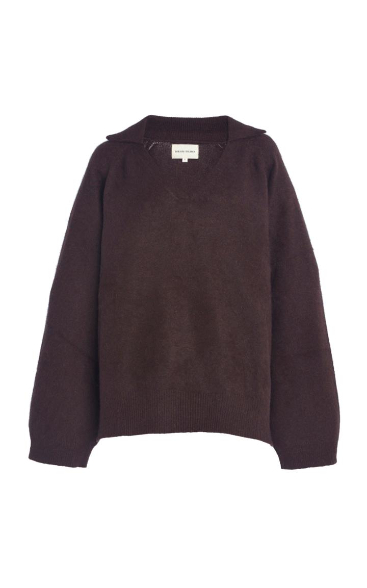 Moda Operandi Loulou Studio Sperone Oversized Wool-blend Polo Sweater